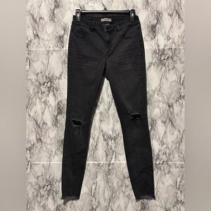 Refuge Black Skinny Jeans with Knee Rips
